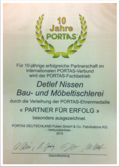 Unsere Portas Ehrenmedaille